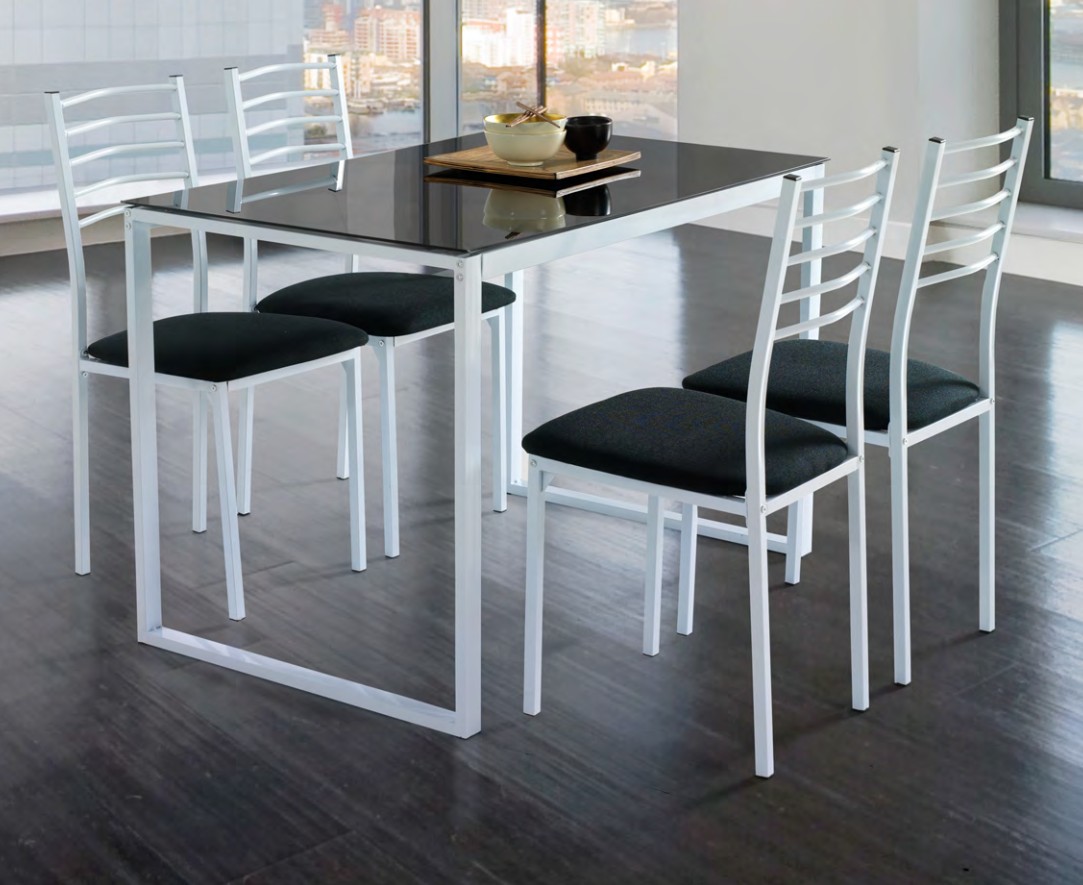 Mesa Comedor Noa cristal negro